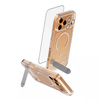 σετ προστασίας οθόνης και θήκης PanzerGlass CARE 3-in-1 Feature Kick για iPhone 17 Pro Max — σκληρυμένο γυαλί, PET, σιλικόνη, διαφανές
