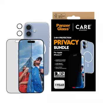 θήκη προστασίας PanzerGlass Case CARE για iPhone 17 με προστασία απορρήτου, λειτουργικότητα 3-in-1
