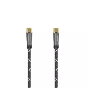 Hama 00205077 ομοαξονικό καλώδιο 1,5 m F μαύρο, γκρι