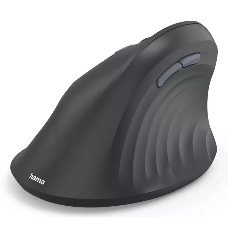 Hama 00173089 EWM-500L εργονομικό κάθετο ποντίκι, για αριστερόχειρες, ασύρματο RF, οπτικό 1800 DPI, μαύρο