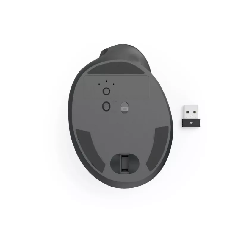 Hama 00173089 EWM-500L εργονομικό κάθετο ποντίκι, για αριστερόχειρες, ασύρματο RF, οπτικό 1800 DPI, μαύρο