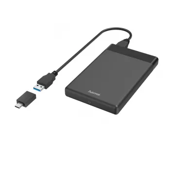 Hama 00200760 Θήκη αποθήκευσης HDD/SSD Θήκη Μαύρο 2.5 ίντσες
