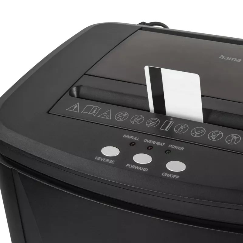 Hama Safe Auto M1200 00050591 καταστροφέας εγγράφων, P-4 T-4 E-3, κοπή σε σωματίδια 4 x 20 mm, άνοιγμα εισαγωγής 22,5 cm, κάδος 25 l, 60 dB, μαύρος