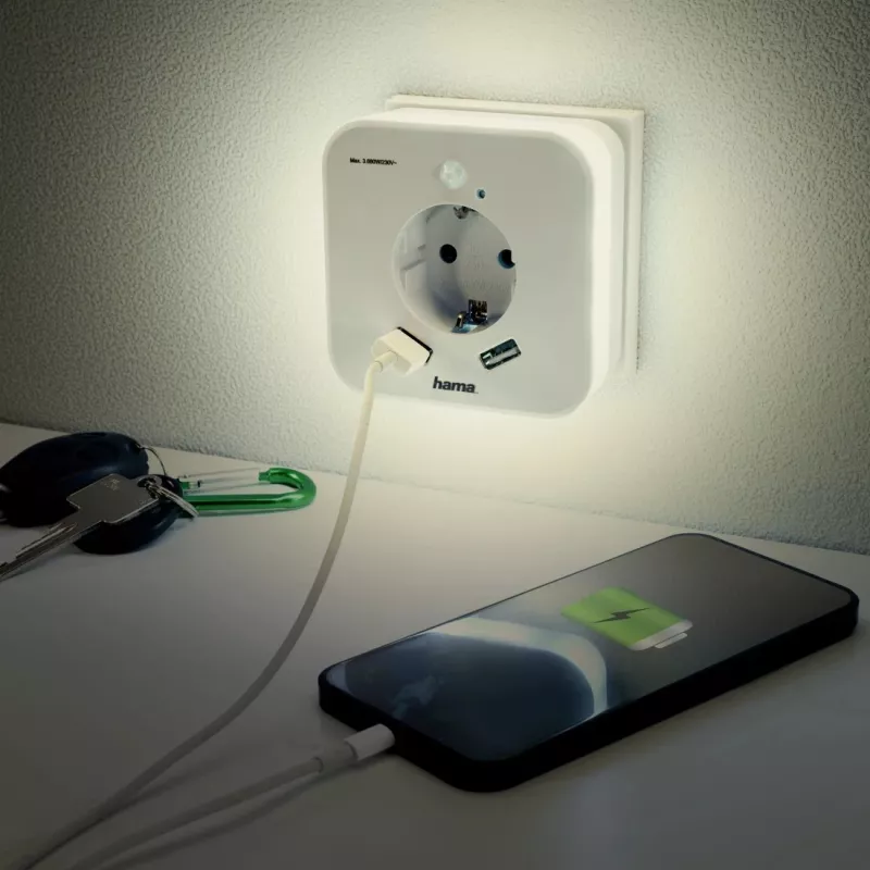 Φωτάκι νυκτός με πρίζα Hama 00223507 θερμό λευκό LED 3000K
