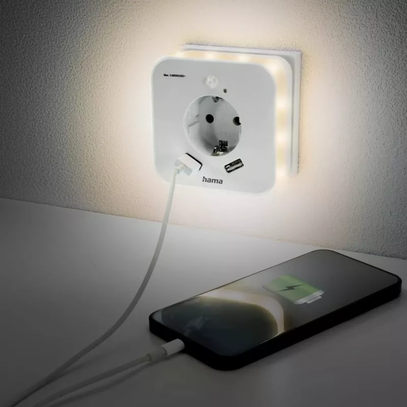 Φωτάκι νυκτός με πρίζα Hama 00223507 θερμό λευκό LED 3000K