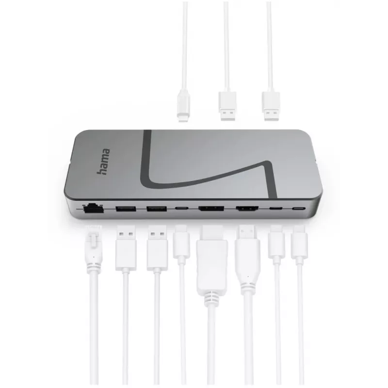 Hama Connect2Office Speed 00200200 docking station USB4, USB-C, PD, 40 Gbit/s, 10 θύρες