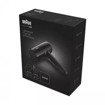 Πιστολάκι μαλλιών Braun HD2.0 2000W μαύρο καλώδιο 1,95 m