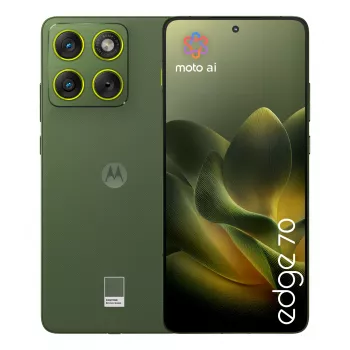 Smartphone Motorola edge 70 — 6,7 ίντσες P-OLED, Snapdragon 7 Gen 4, 12 GB RAM, 512 GB, Dual SIM, 4800 mAh, πράσινο, IP68/IP69