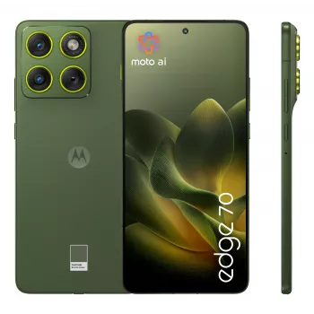 Smartphone Motorola edge 70 — 6,7 ίντσες P-OLED, Snapdragon 7 Gen 4, 12 GB RAM, 512 GB, Dual SIM, 4800 mAh, πράσινο, IP68/IP69