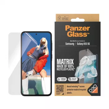 PanzerGlass ® ECO MATRIX προστασία οθόνης Samsung Galaxy A55 5G | Ultra-Wide Fit με AlignerKit