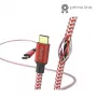 Hama Reflective Καλώδιο USB USB 2.0 1,5 m USB C κόκκινο