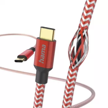Hama Reflective Καλώδιο USB USB 2.0 1,5 m USB C κόκκινο