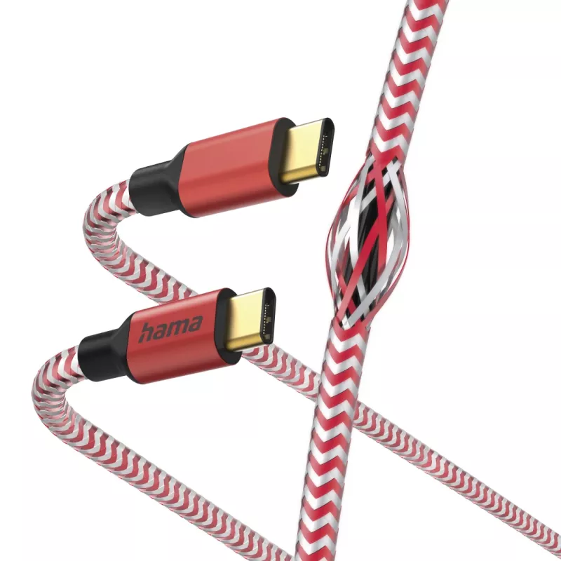 Hama Reflective Καλώδιο USB USB 2.0 1,5 m USB C κόκκινο