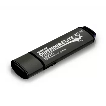 Kanguru Defender Elite30™ USB 3.0 128GB | Ασφαλές USB stick | Πιστοποιημένο FIPS 197, κρυπτογράφηση υλικού AES 256-bit (λειτουργία XTS) | Συμμορφώνεται με TAA |