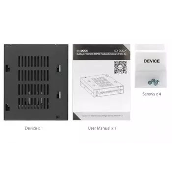 ICY DOCK flexiDOCK MB522SP-B - Θήκη για μονάδες αποθήκευσης - 2.5 (6,4 cm) - Μαύρο (MB522SP-B)