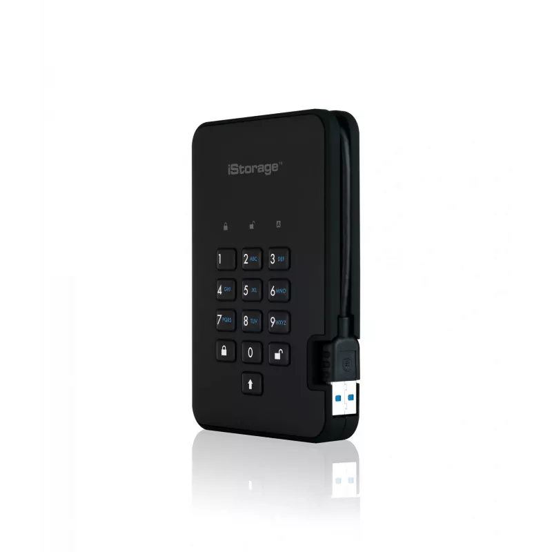 HDD iStorage 2 TB USB 3.2 diskAshur2 Μαύρο IS-DA2-256-2000-B