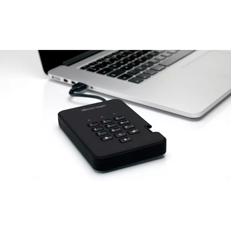 HDD iStorage 2 TB USB 3.2 diskAshur2 Μαύρο IS-DA2-256-2000-B