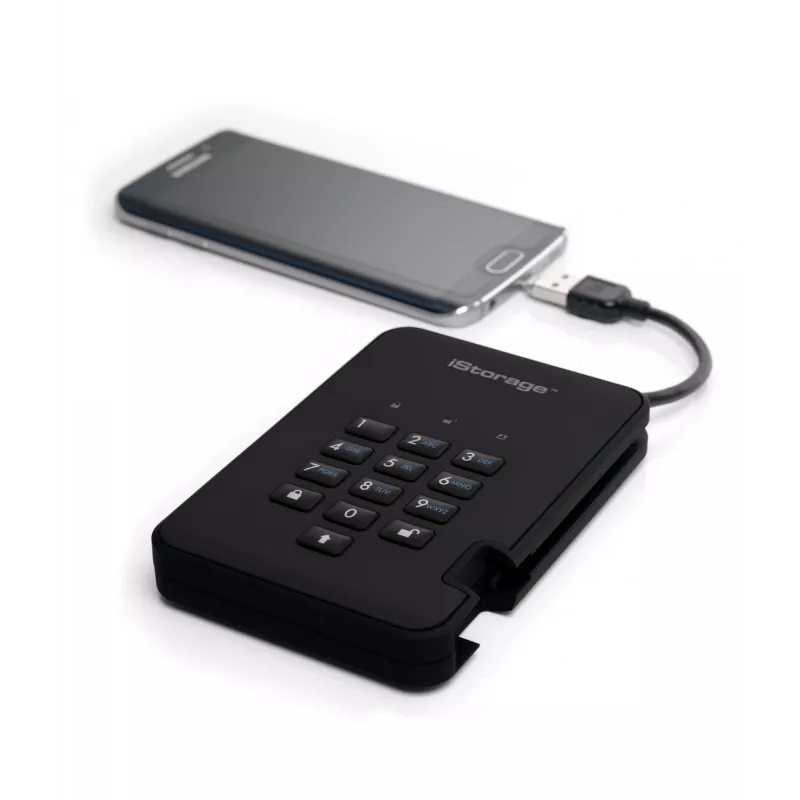 HDD iStorage 2 TB USB 3.2 diskAshur2 Μαύρο IS-DA2-256-2000-B