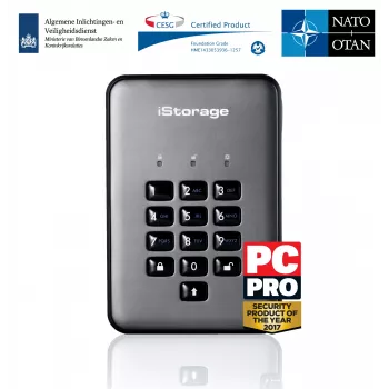 iStorage diskAshur PRO2 1 TB USB 3.2 Εξωτερικός σκληρός δίσκος