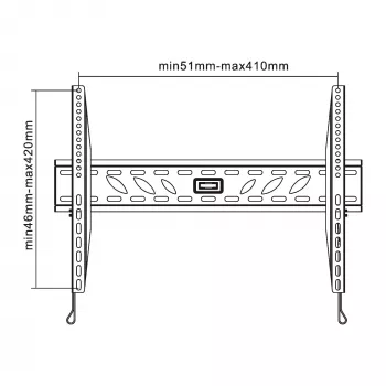 InLine Βάση τοίχου για TFT / LED / Plasma 81–140 cm, 32 ίντσες–55 ίντσες, max. 50 kg