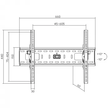 Βάση τοίχου InLine 23117A για TFT LED Plasma 32-70 ίντσες