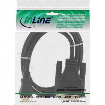 InLine Καλώδιο Mini-HDMI σε DVI, HDMI C αρσενικό σε DVI 18+1 αρσενικό, επιχρυσωμένο, 2m