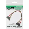 InLine Καλώδιο SATA Data + Power SATA 6Gb/s αρσενικό / θηλυκό 0.50m