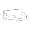 InLine 23182A ράφι Slatwall μικρό, ατσάλινο, 180 x 120 x 55 mm, φορτίο 3 kg, λευκό