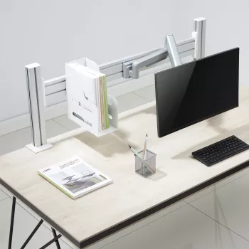 Συγκρατητής καλωδίων InLine 23181D για ράβδους τοποθέτησης γραφείου, σετ 2 τεμ., λευκό