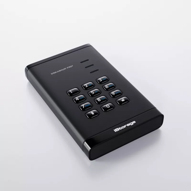 iStorage diskAshur PRO3 IS-DAP3-256-SSD-4000-F κρυπτογραφημένος φορητός SSD 4 TB, USB 3.2 Gen 1 USB-C, AES-XTS 256-bit, FIPS 197, συμβατός με TAA