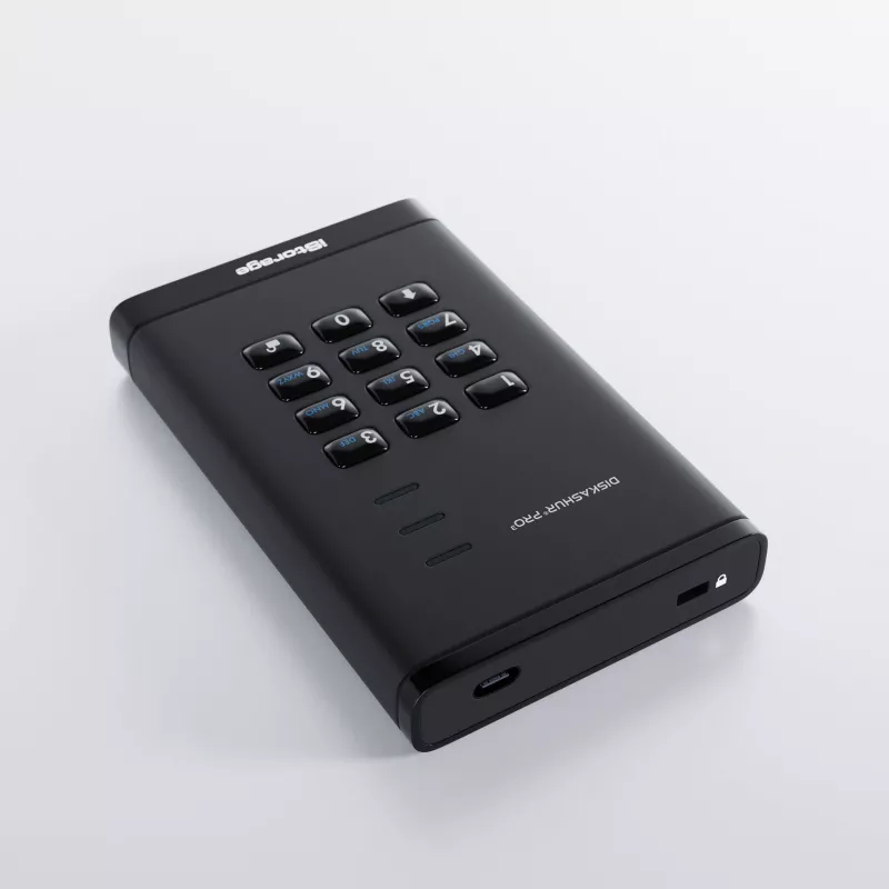 iStorage diskAshur PRO3 IS-DAP3-256-SSD-4000-F κρυπτογραφημένος φορητός SSD 4 TB, USB 3.2 Gen 1 USB-C, AES-XTS 256-bit, FIPS 197, συμβατός με TAA