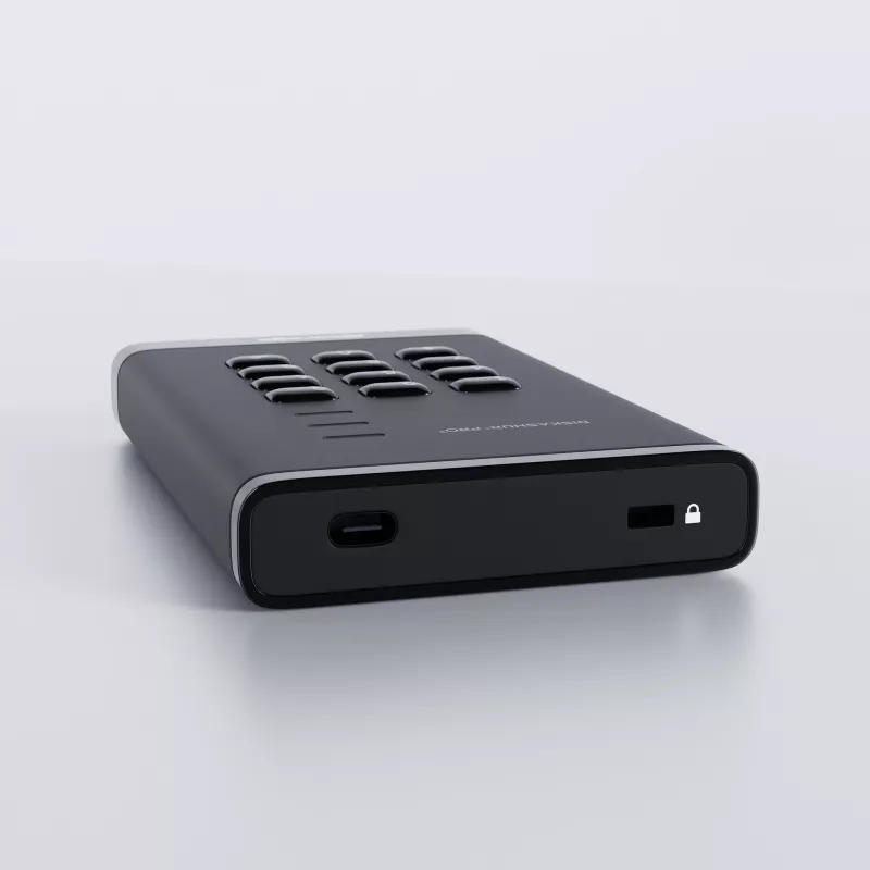 iStorage diskAshur PRO3 IS-DAP3-256-SSD-4000-F κρυπτογραφημένος φορητός SSD 4 TB, USB 3.2 Gen 1 USB-C, AES-XTS 256-bit, FIPS 197, συμβατός με TAA