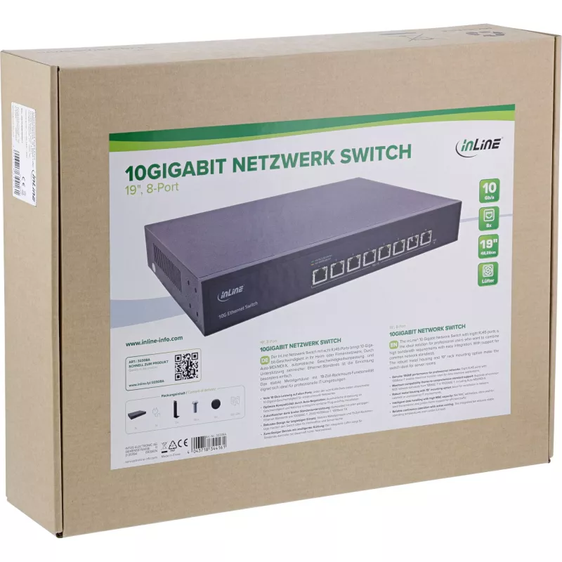 InLine 32308A Διακόπτης δικτύου Unmanaged 10G Ethernet (100/1000/10000) μαύρο
