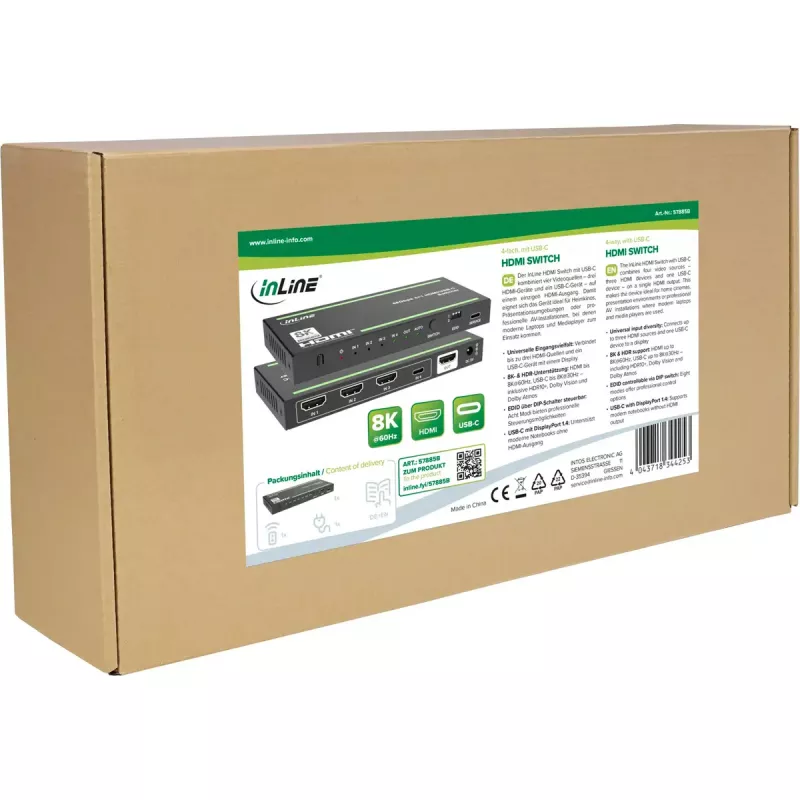 InLine 57885B Διακόπτης βίντεο HDMI