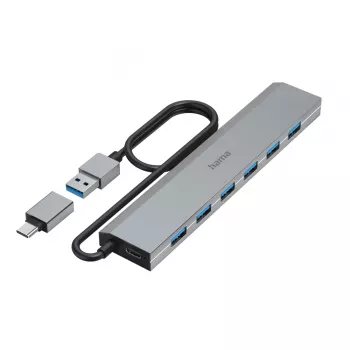 Hama 00200137 Hub διασύνδεσης USB 3.2 Gen 1 (3.1 Gen 1) Type-A + Type-C 5000 Mbit/s Ανθρακί