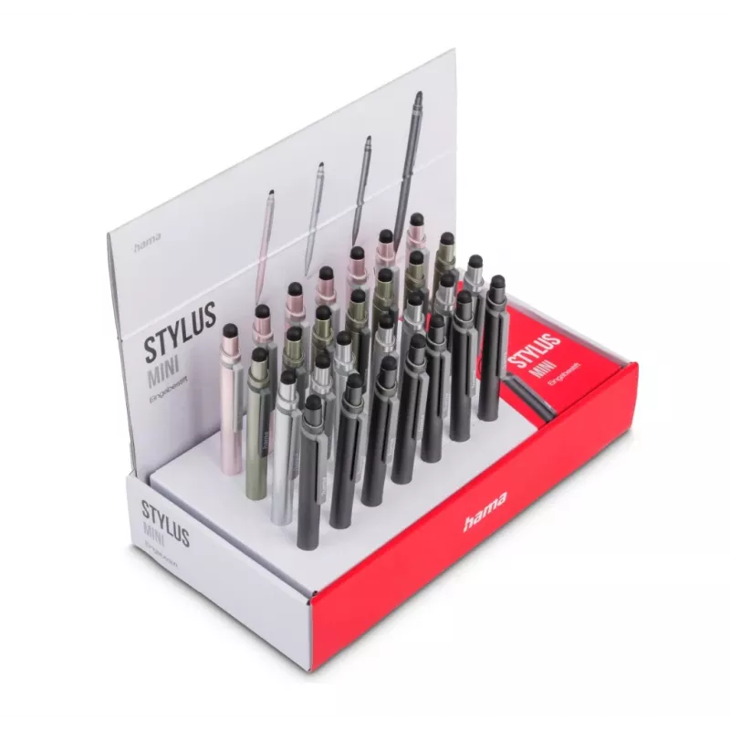 Hama Mini Stylus Στυλό Ανθρακί, Γκρι, Roségold, Ασημί