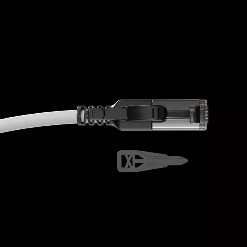 Lindy 3m Cat.6A S/FTP Locking καλώδιο δικτύου, γκρι