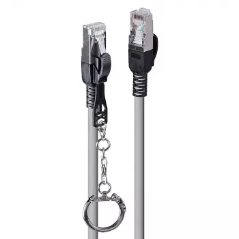 Lindy 5m Cat.6A S/FTP Locking καλώδιο δικτύου, γκρι