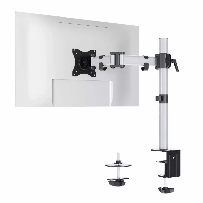 Durable SELECT Βάση οθόνης 509423 για 1 οθόνη, βάση γραφείου, ασημί