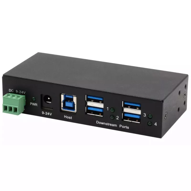 EXSYS EX-11244HMS USB Hub 3.2 Gen 1 Type-B 5000 Mbit/s μαύρο