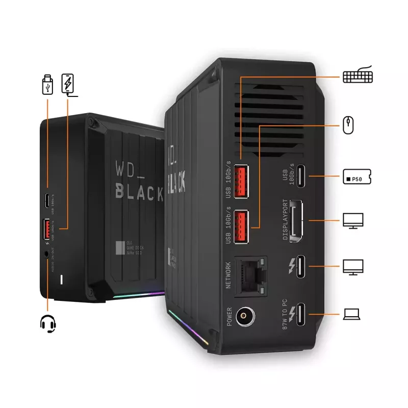 SSD Western Digital D50 Ενσύρματο Thunderbolt 3 μαύρο