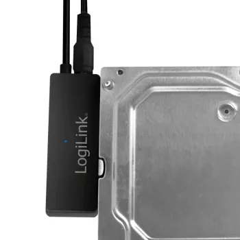 LogiLink Προσαρμογέας USB 3.0 to SATA with OTB - Ελεγκτής αποθήκευσης με ένδειξη δεδομένων, ένδειξη τροφοδοσίας, OneTouchEasy-Button (OTB) - SATA 3Gb/s - 3 Gbit/s - USB