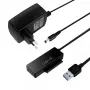 LogiLink Προσαρμογέας USB 3.0 to SATA with OTB - Ελεγκτής αποθήκευσης με ένδειξη δεδομένων, ένδειξη τροφοδοσίας, OneTouchEasy-Button (OTB) - SATA 3Gb/s - 3 Gbit/s - USB