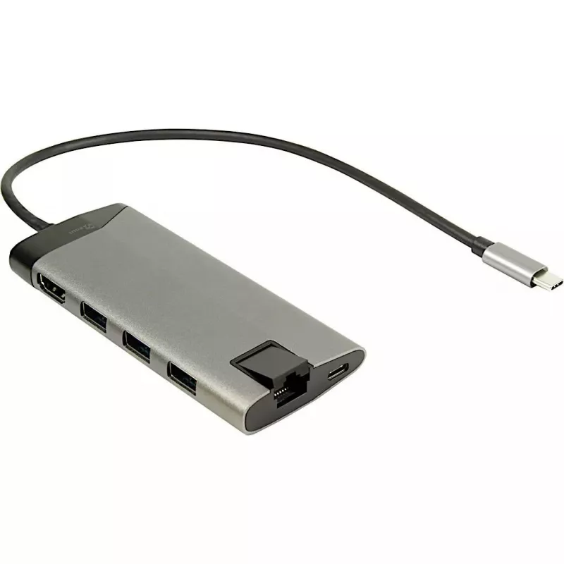 Inter-Tech GDC-802 USB 3.2 Gen 1 Type-C Γκρι 100W Power Delivery