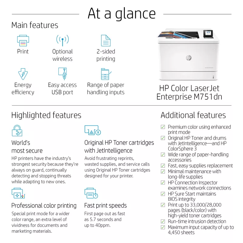 Εκτυπωτής HP Color LaserJet Enterprise M751dn Laser έγχρωμο