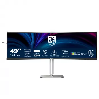Philips 5000 series 49B2U5900C/00 οθόνη υπολογιστή 124 cm (48,8 ίντσες) 5120 x 1440 pixel Dual QHD LCD μαύρη