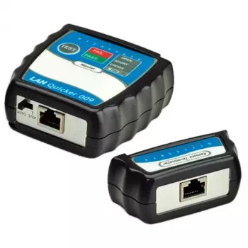 Ελεγκτής καλωδίων VALUE Quicker Cable Tester Μοντέλο 13.99.3001 — Έλεγχος συνέχειας και καλωδίωσης καλωδίων δικτύου
