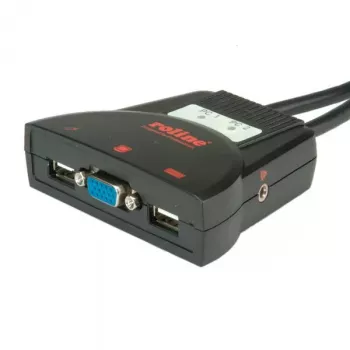 KVM Switch ROLINE Star 1 χρήστης 2 PCs Ήχος USB