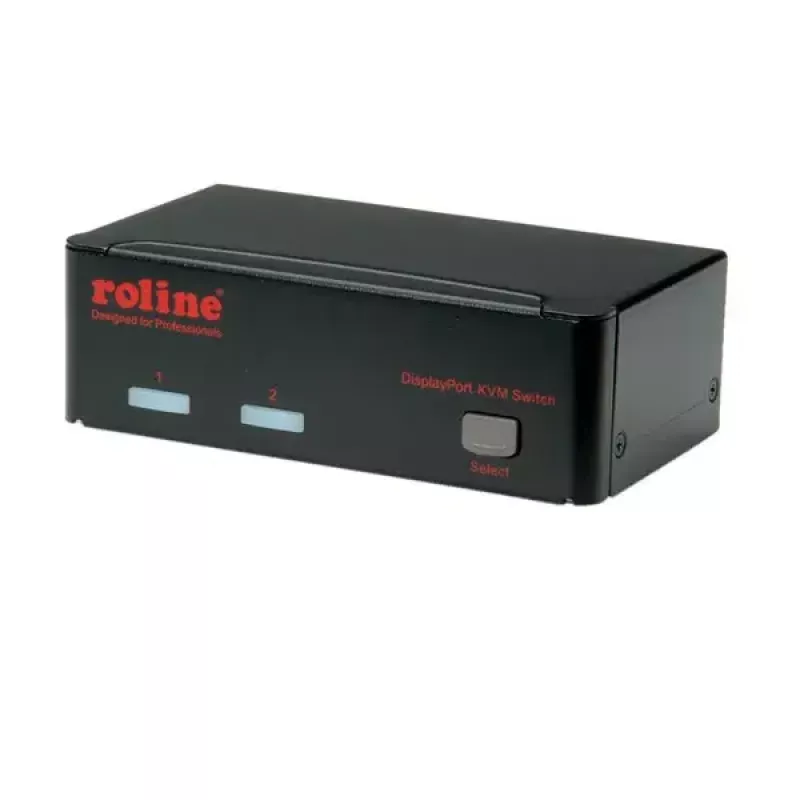 KVM Switch ROLINE 1 χρήστης 2 PCs DisplayPort με USB Hub