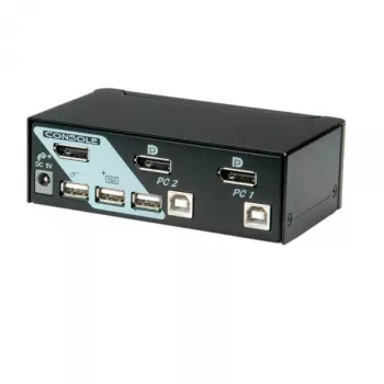 KVM Switch ROLINE 1 χρήστης 2 PCs DisplayPort με USB Hub